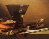 Still Life with Wine and Smoking Implements - 彼得·克莱兹